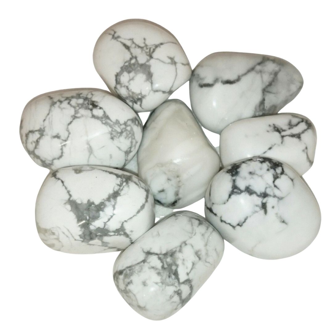 Howlite, White ~ Tumbled stone (each)