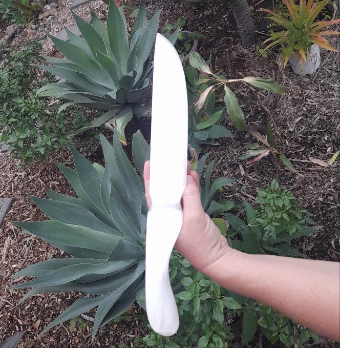 Satin Spar (sometimes confused with Selenite) Knife, large