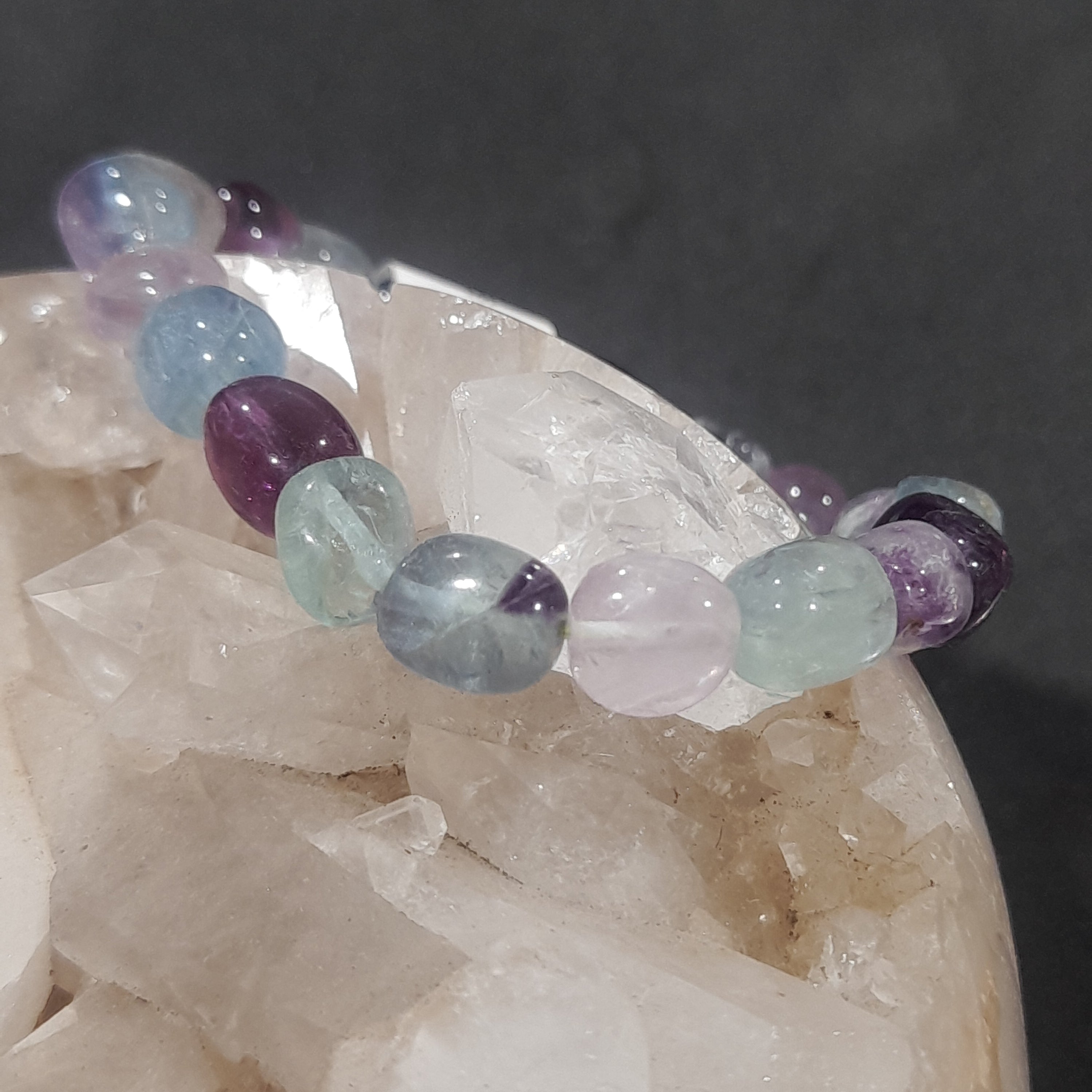 Rainbow Fluorite Crystal Bracelet