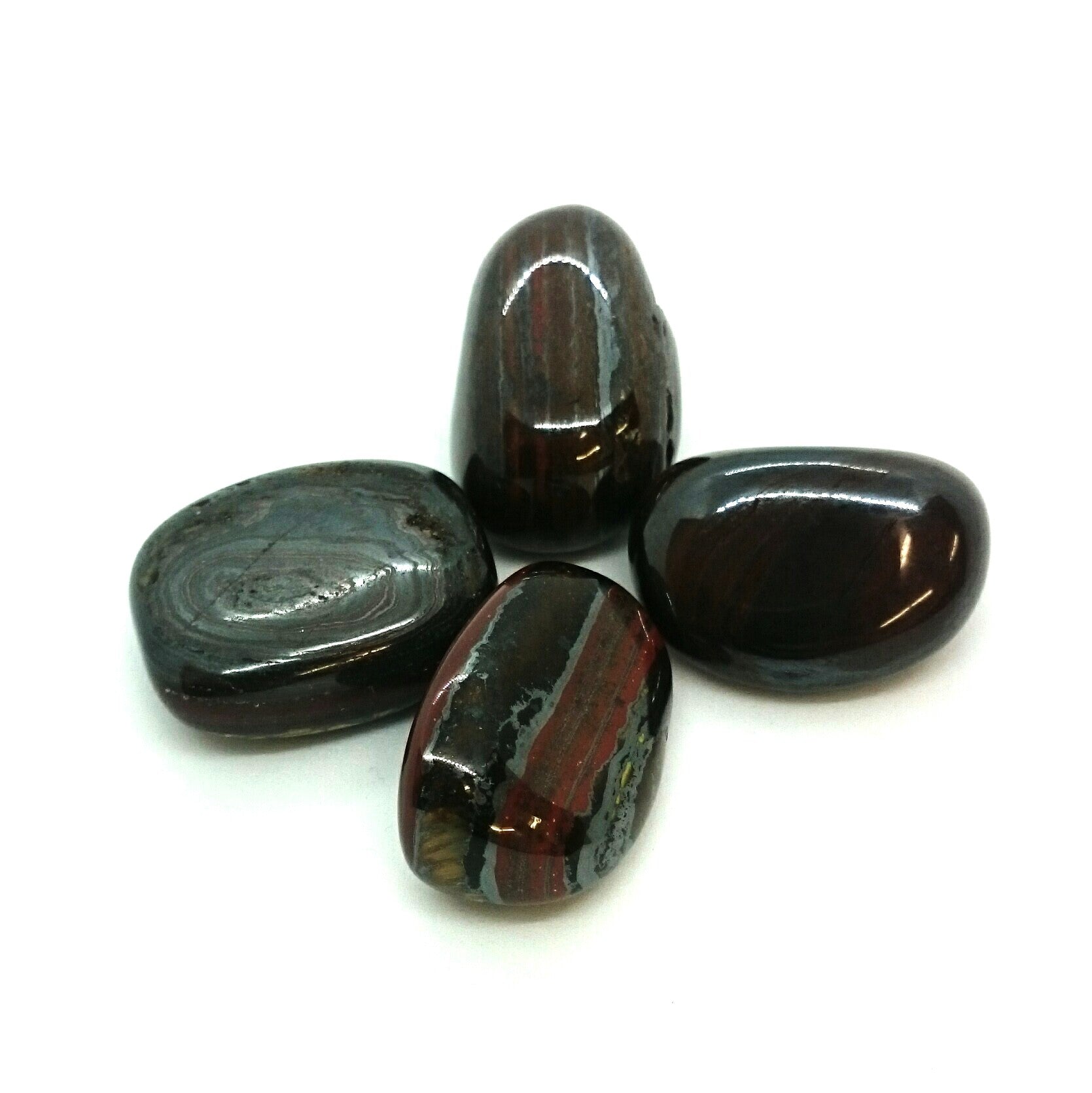 Tiger's Iron (Tiger Eye, Hematite and Red Jasper) ~ Tumbled