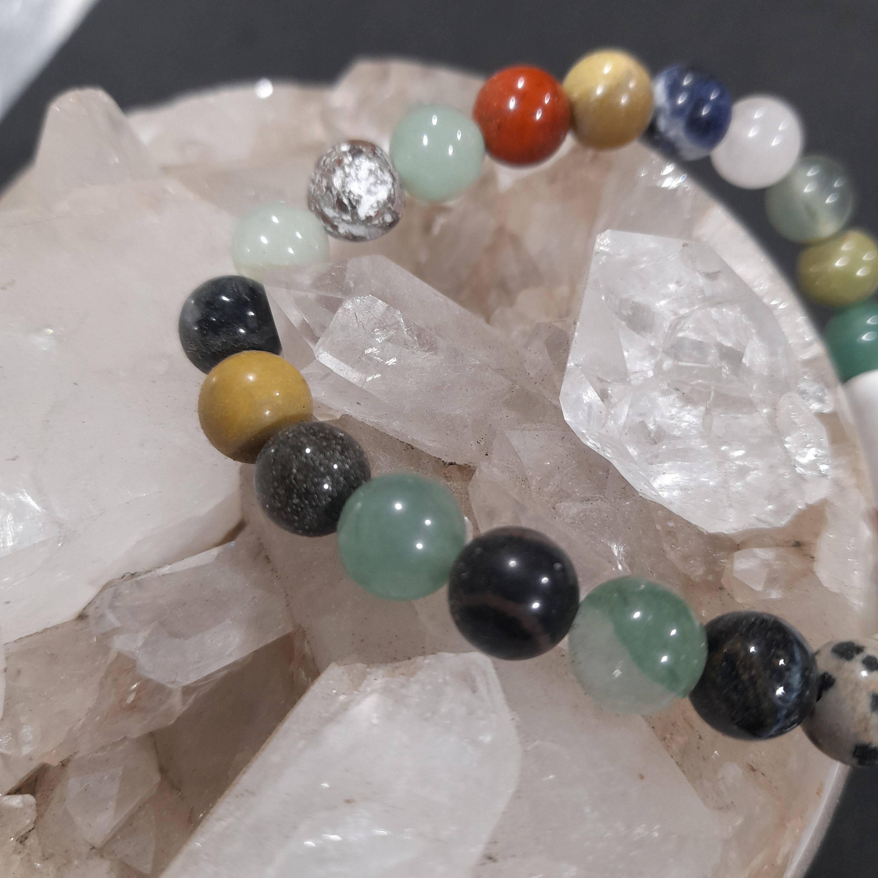 Mixed Natural Stone Crystal Bracelet