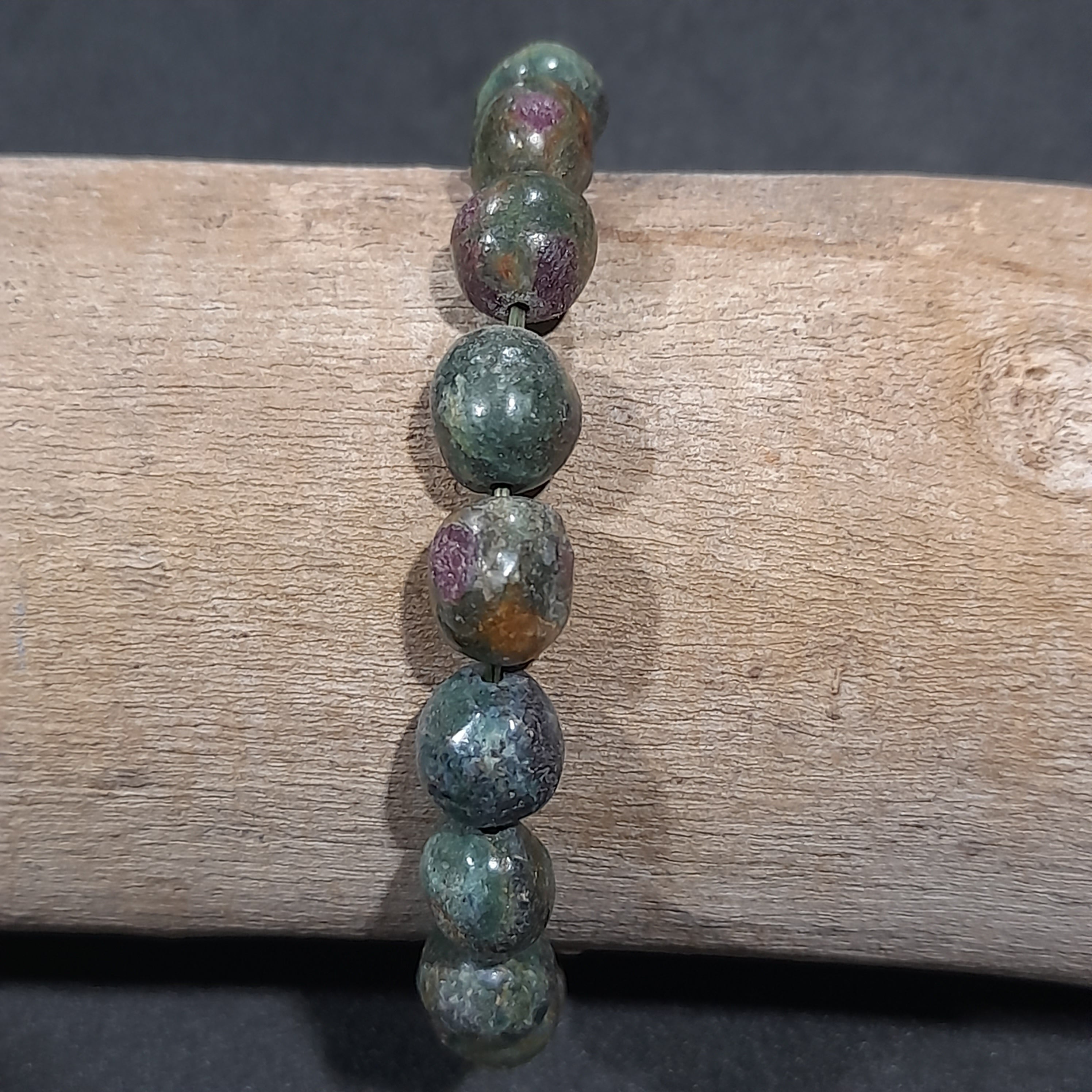 Ruby Fuchsite with Kyanite Crystal Bracelet