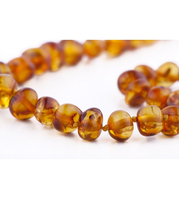 Amber Baby necklace polished plain colour