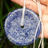Lapis Lazuli pendant on hemp cord, large statement piece