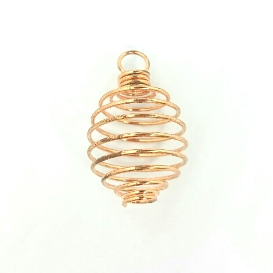 Spiral Steel Cage Pendant with necklace