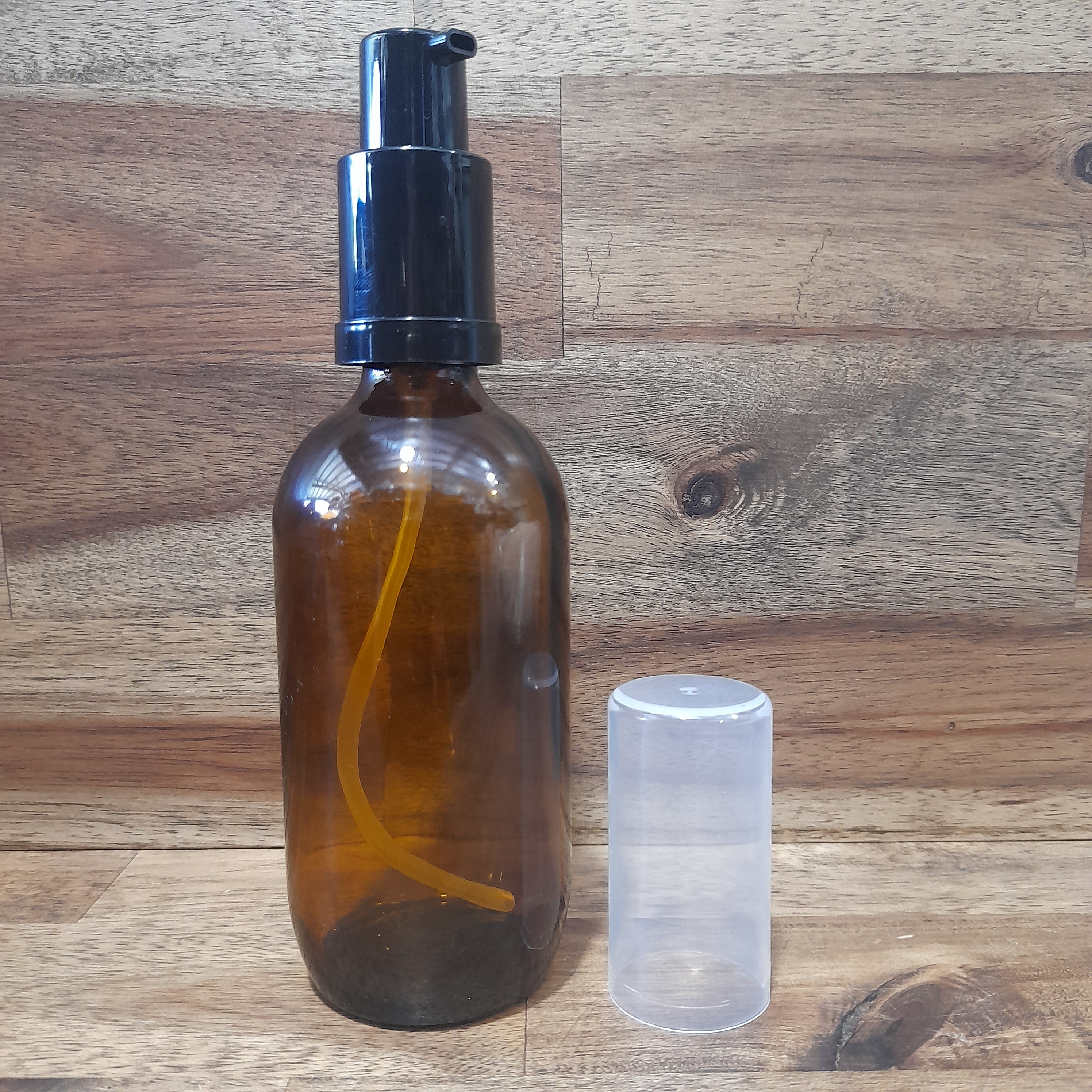 Foamer Pump Bottle 200ml amber glass with black cap (max 5 per shipping order)