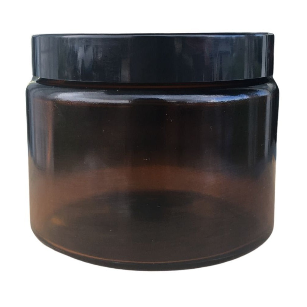 Glass Jar with Lid 500g amber
