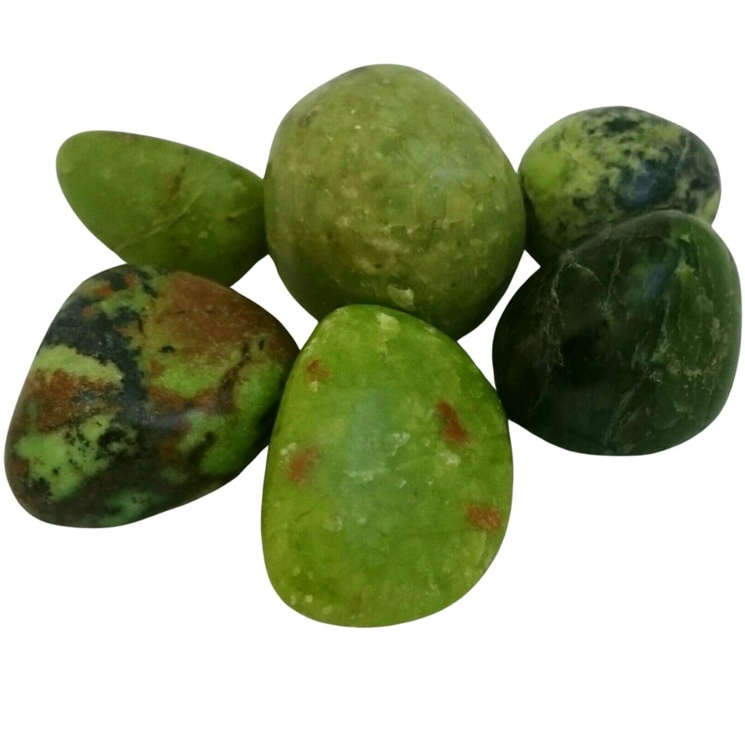 Serpentine, lime green ~ Tumbled stone (each)