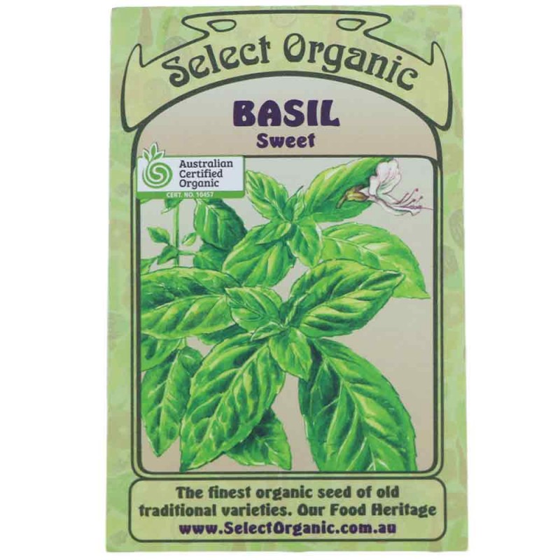Basil, Sweet ~ Seed packet, Eden Seeds